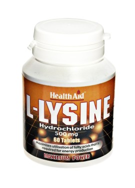 Health Aid L-Lysine Συμπλήρωμα Διατροφής με Λυσίνη για Ενέργεια & Παραγωγή Κολλαγόνου για Υγιείς Ιστούς & Δέρμα 60 Ταμπλέτες