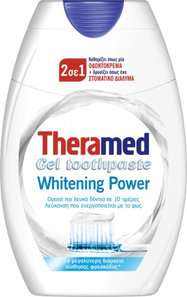 Theramed 2 σε 1 Whitening Power Οδοντόκρεμα σε Μορφή Gel για πιο Λευκά Δόντια 75ml