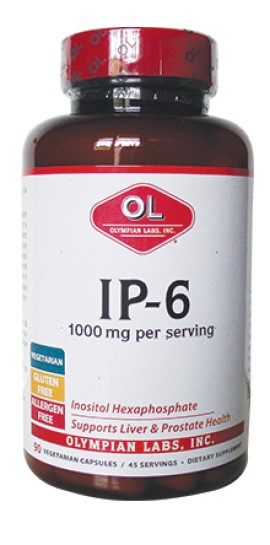 Olympian Labs IP-6 1000mg Συμπλήρωμα Διατροφής για την Βελτίωση της Λειτουργίας του Ήπατος & του Προστάτη 90 Κάψουλες