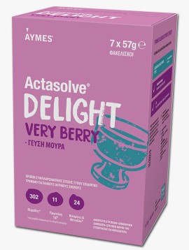 Aymes ActaSolve Delight Θρεπτικό Επιδόρπιο με Γεύση Μούρα 7 Φακελίσκοι x 57gr