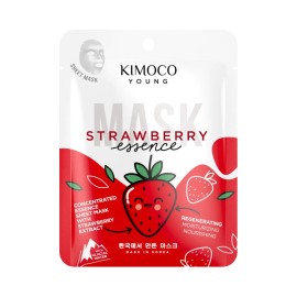 Kimoco Young Regenerating Sheet Mask & Strawberry Extract & Glacial Water Αναζωογονητική Υφασμάτινη Μάσκα Προσώπου με Εκχύλισμα Φράουλας και Κρυστάλλινο Νερό 25ml