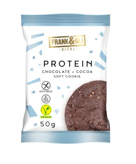 Frank & Oli Soft Vegan Protein Cookie Chocolate & Cocoa Μαλακά Μπισκότα Πρωτεΐνης με Σοκολάτα & Κακάο 50g