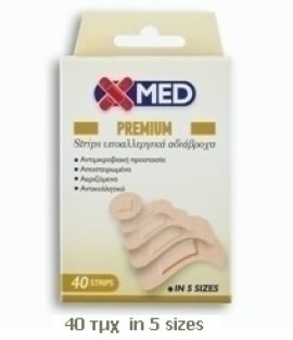 Medisei  X-Med Premium Strips Αυτοκόλλητα Επιθέματα Διάφορα 40 Τεμάχια