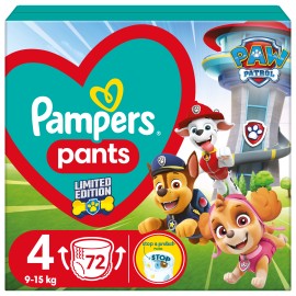 Pampers Pants PAW Patrol Μέγεθος 4 [9-15kg] 72 Πάνες - Βρακάκι