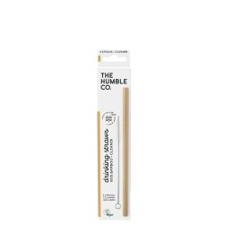 The Humble Co. Bamboo Straw  Καλαμάκια από Mπαμπού 4τμχ + Μεταλλικός Καθαριστής