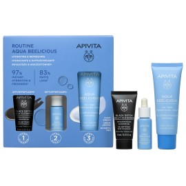 Apivita PROMO Aqua Beelicious Oil Free Κρέμα Gel Ενυδάτωσης Ελαφριάς Υφής 40ml & ΔΩΡΑ Μαύρο Gel Καθαρισμού με Πρόπολη & Ενεργό Άνθρακα 15ml & Booster Αναζωογόνησης & Ενυδάτωσης 10ml