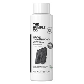 The Humble Co. Natural Mouthwash Charcoal Φυσικό Στοματικό Διάλυμα με Ενεργό Άνθρακα 500ml