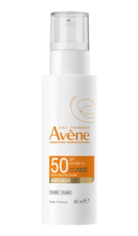 Avene Fluid Anti-Age SPF50 Υψηλή Αντηλιακή Προστασία Προσώπου Προλαμβάνει τη Φωτογήρανση - Μειώνει τις Ρυτίδες 40ml