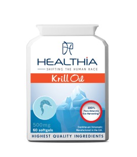 Healthia Krill Oil 500mg Συμπλήρωμα Διατροφής για την Χοληστερίνη 60 Μαλακές Κάψουλες