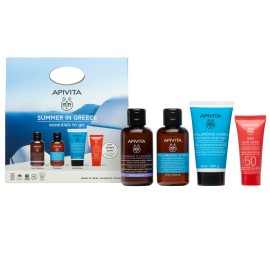 Apivita PROMO Foaming Cleanser Κρεμώδης Αφρός Καθαρισμού & Ντεμακιγιάζ για Πρόσωπο & Μάτια 75ml & Hyaluronic Hydra Σαμπουάν 75ml & Hyaluronic Hydra Ενυδατική Μαλακτική Κρέμα 50ml & Bee Sun Safe SPF50 15ml