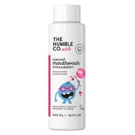 The Humble Co. Natural Mouthwash Kids Strawberry Φυσικό Παιδικό Στοματικό Διάλυμα με Γεύση Φράουλα 500ml
