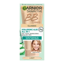 Garnier SkinActive Ενυδατική Κρέμα BB Light SPF15 Hyaluronic Aloe για Κανονική Ανοιχτόχρωμη Επιδερμίδα με Χρώμα 50ml