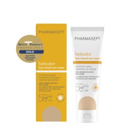 Pharmasept Heliodor Face Tinted Sun Cream SPF50 με Φυσικό Αντηλιακό Φίλτρο Αντηλιακή Κρέμα Προσώπου με Χρώμα 50ml