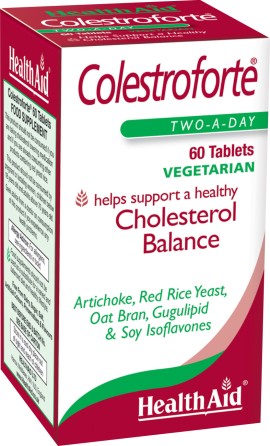 Health Aid Colestroforte Συμπλήρωμα Διατροφής με Κόκκινη Μαγιά Ρυζιού, Φυτοστερόλες, Ίνες Βρώμης & Βότανα για Διατήρηση της Χοληστερόλης σε Υγιή Επίπεδα 60 Ταμπλέτες
