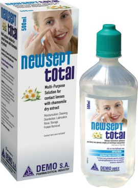 Demo NewSept Total Διάλυμα Πολλαπλών Χρήσεων για Φακούς Επαφής με Εκχύλισμα Χαμομηλιού 500ml - ΔΩΡΟ Θήκη Φακών Επαφής