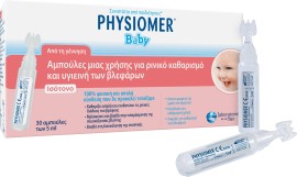 Physiomer Baby Αποστειρωμένες Αμπούλες Φυσιολογικού Ορού για Ρινική Αποσυμφόρηση 30x5ml
