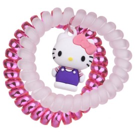 Take Care Hello Kitty Spiral Λαστιχάκια Μαλλιών Ροζ Αποχρώσεις 2 Τεμάχια
