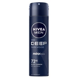 Nivea Men Deep Deodorant Anti Perspirant Ανδρικό Αποσμητικό Spray 48ωρης Προστασίας 150ml