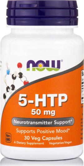 Now Foods 5 HTP 50mg Συμπλήρωμα Διατροφής Για Την Κατάθλιψη 30 Κάψουλες