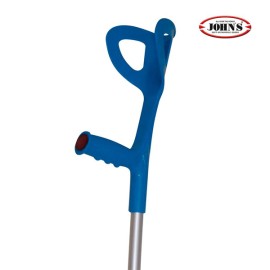 Johns Βακτηρία Αγκώνος Αλουμινίου Ανοιχτού Βραχίονα Χρώμα Μπλέ 1 Ζευγάρι