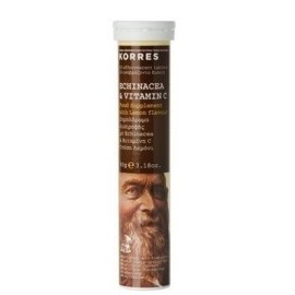 Korres Echinacea & Vitamin C Συμπλήρωμα διατροφής με Γεύση Λεμόνι 18 Αναβράζοντα Δισκία