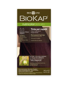Biokap Nutricolor Delicato No5.5 Mahogany Light Brown Βαφή Μαλλιών Καστανό Ανοιχτό Ακαζού 140ml