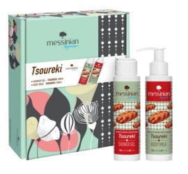 Messinian Spa PROMO Shower Gel Tsoureki Ενυδατικό Αφρόλουτρο Τσουρέκι 100ml & Body Milk Tsoureki Ενυδατικό Γαλάκτωμα Σώματος Τσουρέκι 100ml