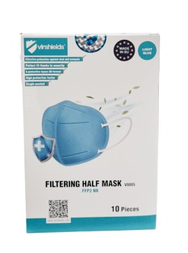 Virshields FFP2 NR Μάσκες Γαλάζιο 10 Τεμάχια σε Κουτί