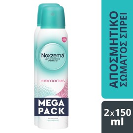 Noxzema PROMO Memories Γυναικείο Αποσμητικό Spray 48ωρης Προστασίας 2x150ml