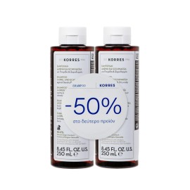 Korres PROMO Δάφνη & Echinacea Σαμπουάν Κατά της Πιτυρίδας & της Ξηροδερμίας 2x250ml [-50% στο 2ο Προϊόν]