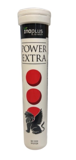 InoPlus Power Extra με Ταυρίνη-Καφεΐνη για Τόνωση & Ενέργεια του Οργανισμού 20 Αναβράζοντα Δισκία