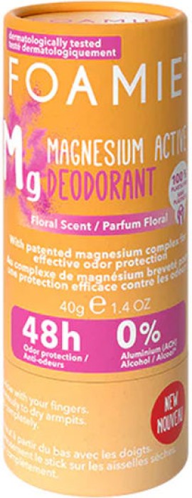 Foamie Solid Deodorant Floral Scent Στέρεο Αποσμητικό Στικ με 48ωρη Αποτελεσματικότητα 40gr