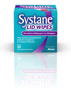 Alcon Systane Lid Wipes Μαντηλάκια Καθαρισμού των Βλεφάρων 30 Εμποτισμένα Μαντηλάκια