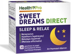 Health Pro Sweet Dreams Direct Sleep & Relax Συμπλήρωμα για τον Ύπνο 30 Φακελίσκοι