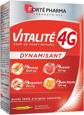 Forte Pharma Energy Vitalite 4G Συμπλήρωμα Για Τόνωση - Ενέργεια 20 Αμπούλες x 10ml