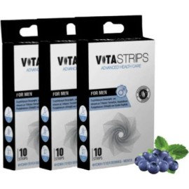 VitaStrips For Men Συμπλήρωμα Διατροφής για Άνδρες, Τόνωση του Οργανισμού με Γεύση Berries-Μέντα 30 Strips [2+1 ΔΩΡΟ]