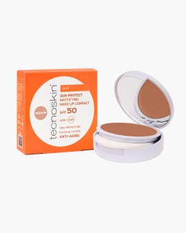 Tecnoskin Sun Protect SPF50 Mattifying Αντηλιακό Compact Make up Medium Απόχρωση 10gr