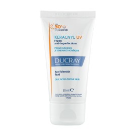 Ducray Keracnyl UV SPF50+ Λεπτόρρευστη Αντηλιακή Κρέμα για Ακνεϊκές Επιδερμίδες 50ml