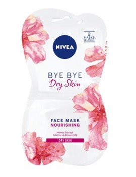 Nivea Nourishing Honey & Almond Oil Face Mask Αναζωογονητική Μάσκα Προσώπου για Ξηρές Επιδερμίδες 2x7,5ml