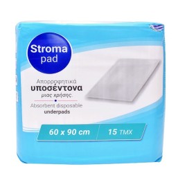 Stroma Pad Απορροφητικά Υποσέντονα Ακράτειας μιας Χρήσης [60x90cm] 15 Τεμάχια