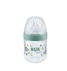 Nuk For Nature Πλαστικό Μπιμπερό για 0-6m+ Πράσινο Θηλή Σιλικόνης S 150ml [10.743.075]