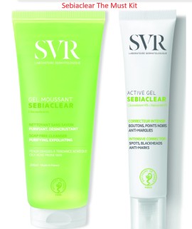 SVR Bundle Sebiaclear Gel Moussant Gel Καθαρισμού Προσώπου για το Λιπαρό Δέρμα με Τάση Ακμής 200ml & Active Gel Εντατική Διόρθωση για Σπυράκια, Ακμή & Σημάδια Προσώπου 40ml