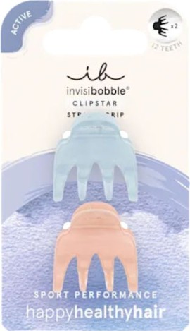 Invisibobble Clipstar S Gym Buddy Κλαμεράκια Μικρού Μεγέθους Ροζ & Γαλάζιο 2 Τεμάχια