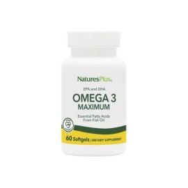 Natures Plus EPA & DHA Omega 3 Maximum Ιχθυέλαιο 60 μαλακές κάψουλες