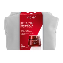 Vichy PROMO Liftactiv Collagen Specialist 16 Κρέμα Ημέρας, Ενισχύει το Κολλαγόνο & Διορθώνει 16 Σημάδια Γήρανσης 50ml & ΔΩΡΟ Κρέμα Νυκτός 15ml & Νεσεσέρ