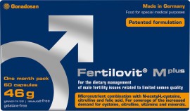 Fertilovit M Plus Ορθομοριακή Φόρμουλα για την Καλή Λειτουργία της Σπερματογένεσης 60 Κάψουλες