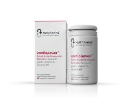Nutramins Cardiopower Sensoril, Σκόρδο, Bιταμίνη C & B1 Συμπλήρωμα Διατροφής για το Καρδιαγγειακό Σύστημα 60 Κάψουλες