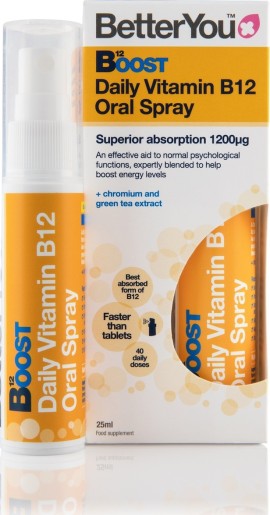 Better You Boost B12 Υπογλώσσιο spray βιταμίνης Β12 25ml (160 ψεκασμοί)