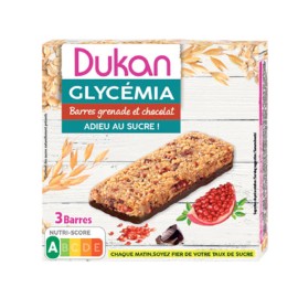 Dukan Glycemia Μπάρες Δημητριακών με Ρόδι και Σοκολάτα Χωρίς Ζάχαρη 90gr [3x30gr]