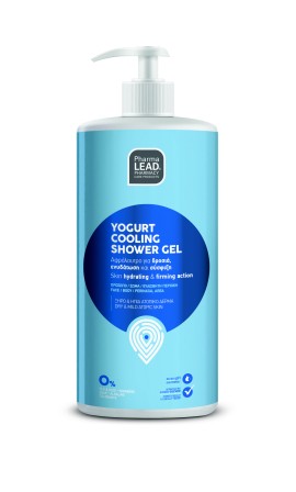 PharmaLead Yogurt Cooling Shower Gel Απαλό Αφρόλουτρο για Πρόσωπο & Σώμα 1lt με Αντλία